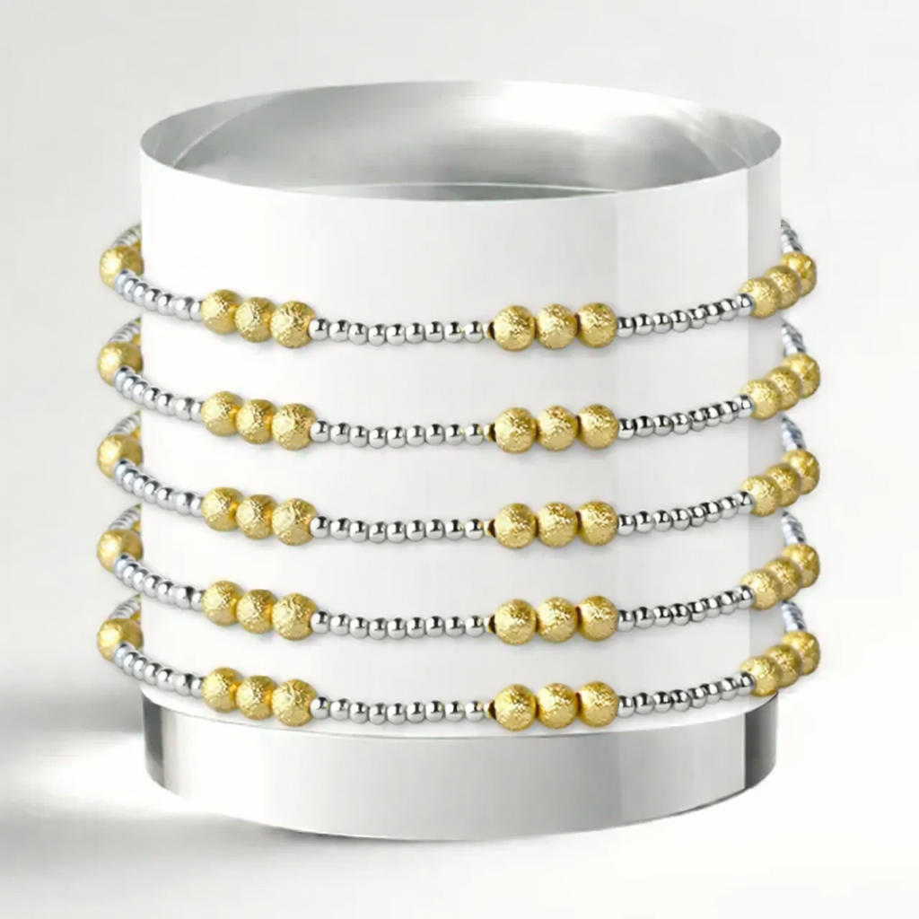 Lenny & Eva: Mixed Metal Beaded Bracelet