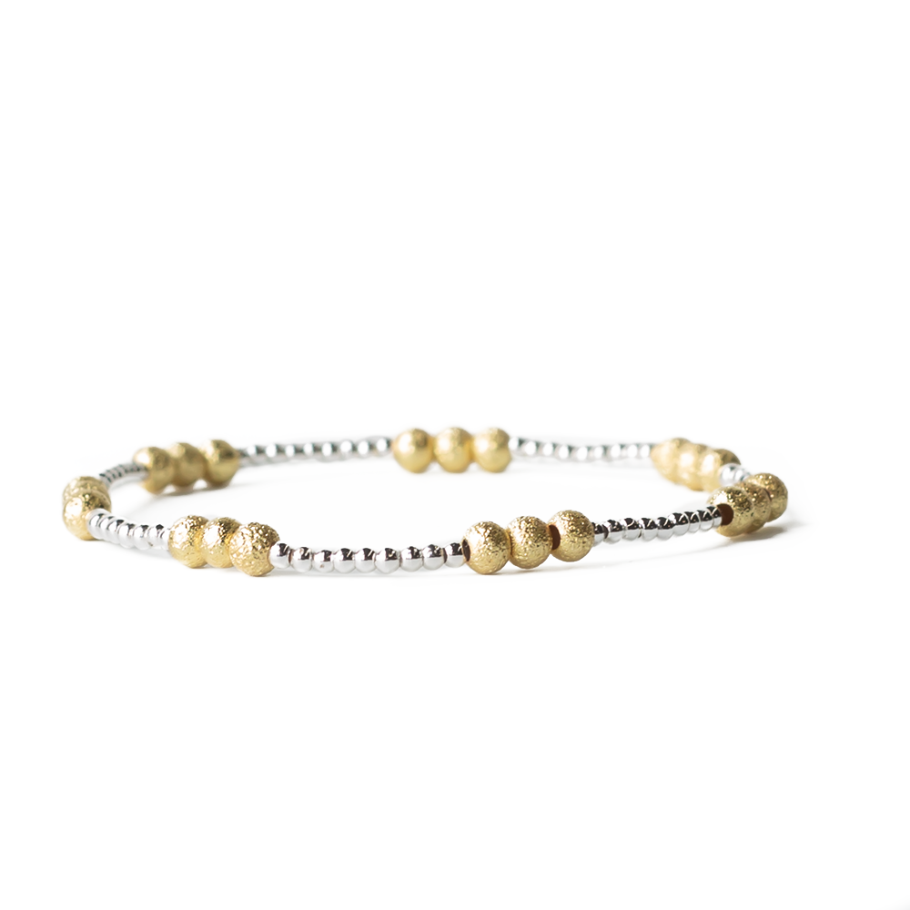 Lenny & Eva: Mixed Metal Beaded Bracelet