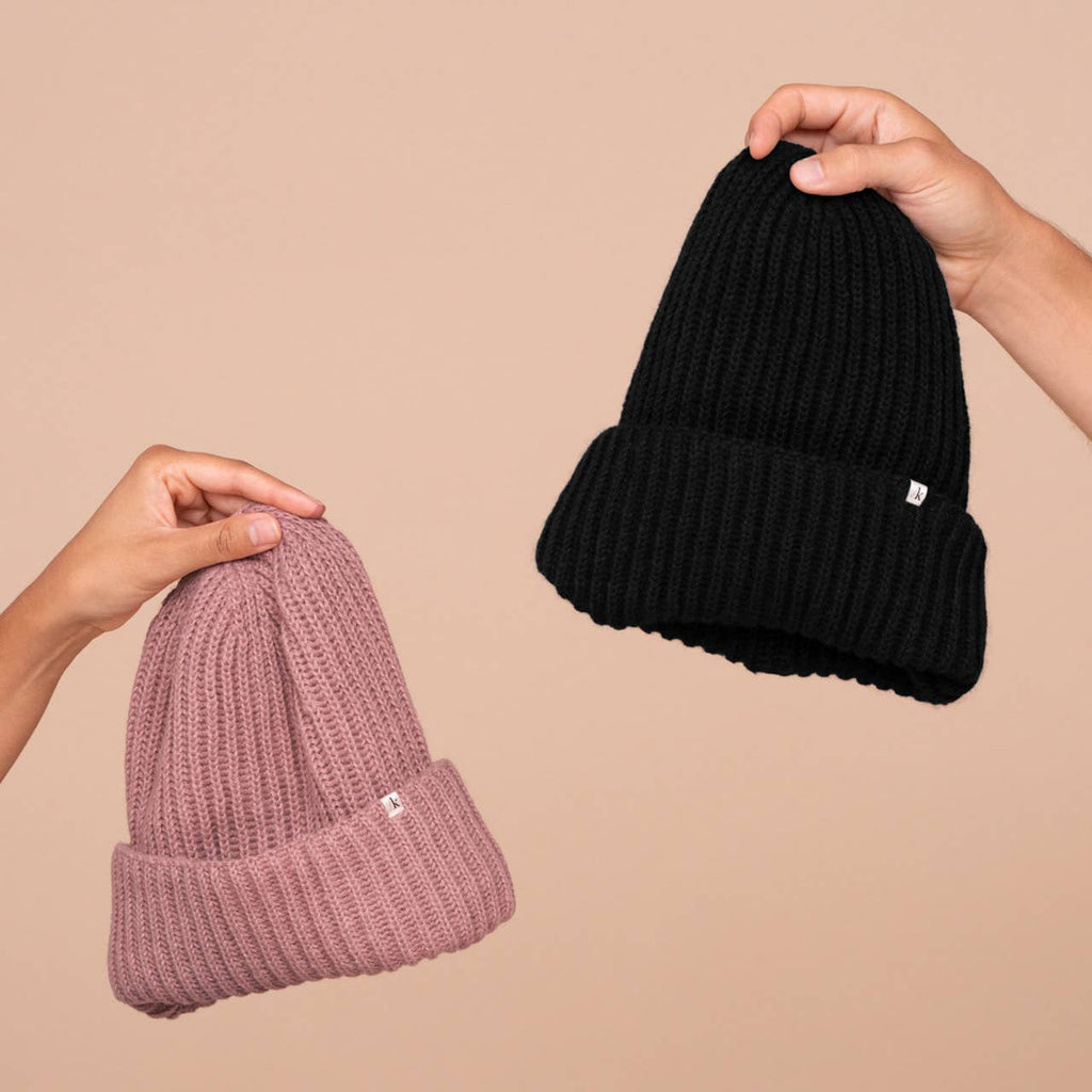 Glazey™ Satin-Lined Beanie - Black